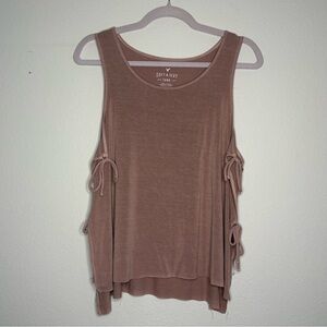 Soft & Sexy Brown Tank Top with Side Ties